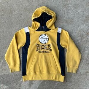Nike Kids Hoodie - Yellow and Navy